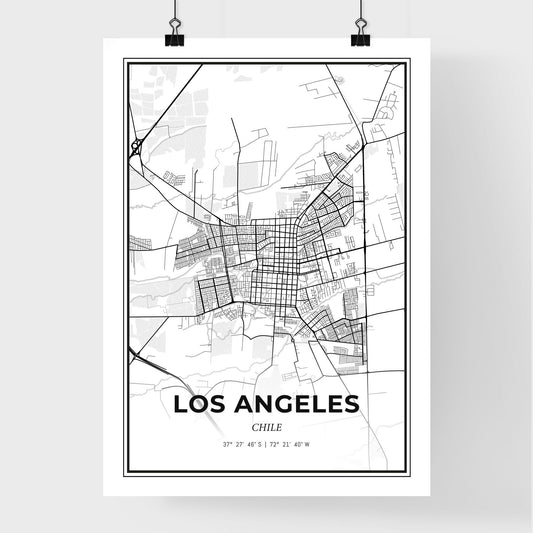 Los Angeles Chile - Premium City Map Poster