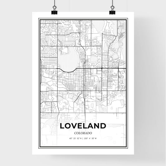 Loveland Colorado - Premium City Map Poster