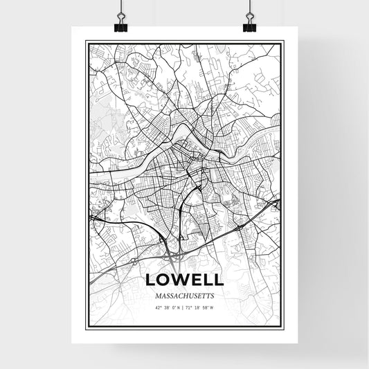 Lowell Massachusetts - Premium City Map Poster