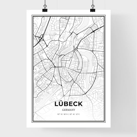 Lubeck Germany - Premium City Map Poster