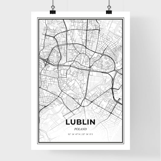 Lublin Poland - Premium City Map Poster