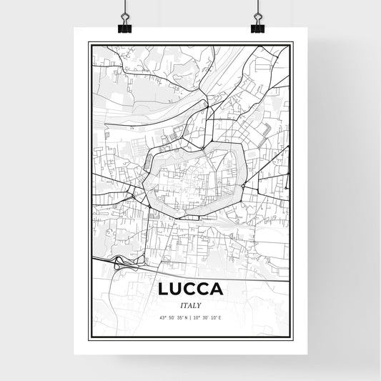 Lucca Italy - Premium City Map Poster