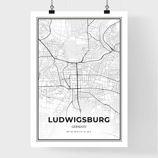Ludwigsburg Germany - Premium City Map Poster