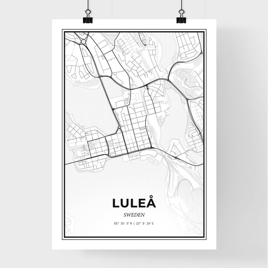 Luleå Sweden - Premium City Map Poster