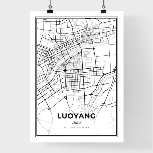 Luoyang China - Premium City Map Poster