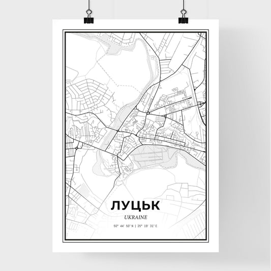 Lutsk Ukraine - Premium City Map Poster