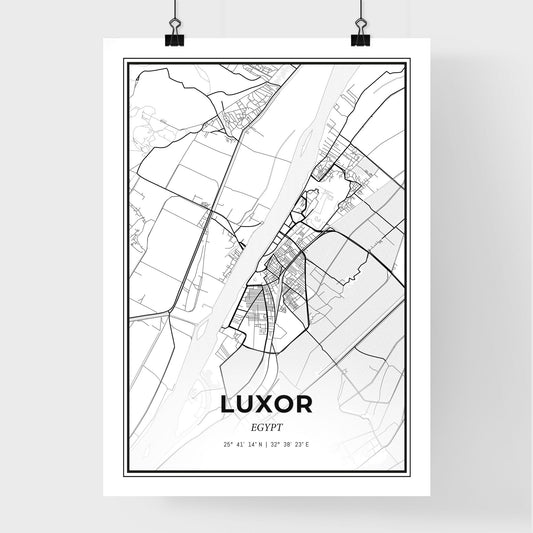 Luxor Egypt - Premium City Map Poster