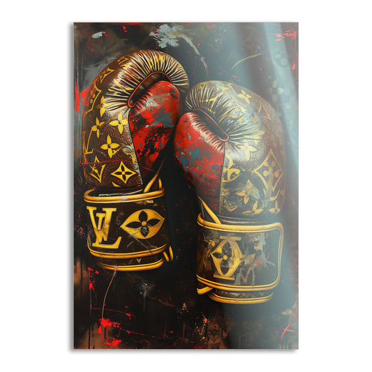 Luxury Boxing Gloves - Pop Art Canvas Print