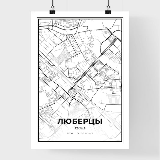 Lyubertsy Russia - Premium City Map Poster