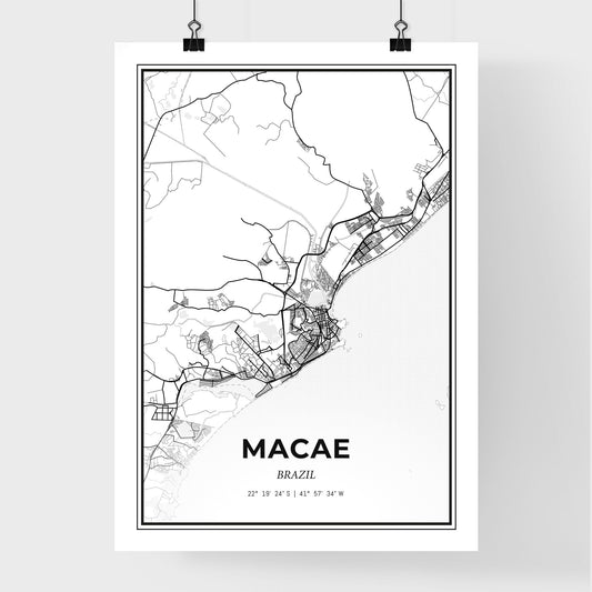 Macae Brazil - Premium City Map Poster