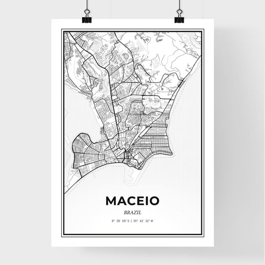 Maceio Brazil - Premium City Map Poster