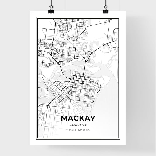 Mackay Australia - Premium City Map Poster