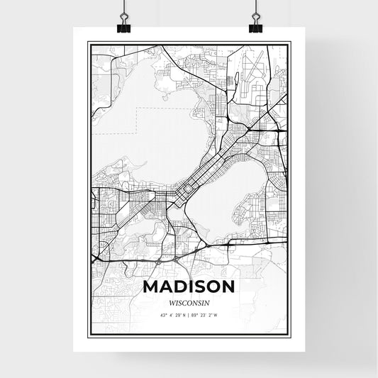 Madison Wisconsin - Premium City Map Poster