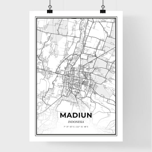 Madiun Indonesia - Premium City Map Poster