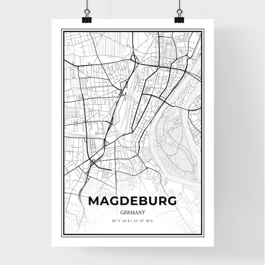 Magdeburg Germany - Premium City Map Poster