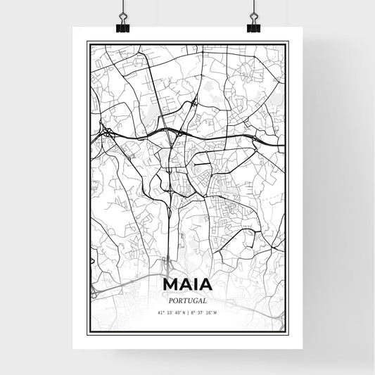Maia Portugal - Premium City Map Poster