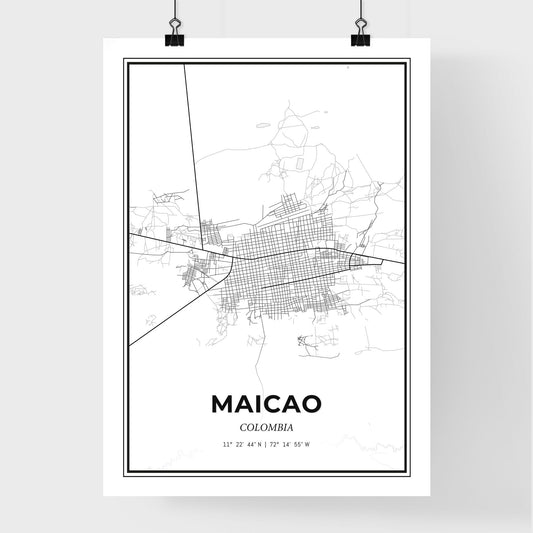 Maicao Colombia - Premium City Map Poster