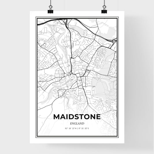 Maidstone England - Premium City Map Poster