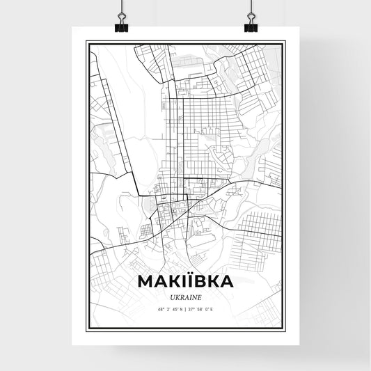 Makiivka Ukraine - Premium City Map Poster
