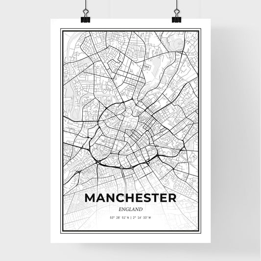 Manchester England - Premium City Map Poster