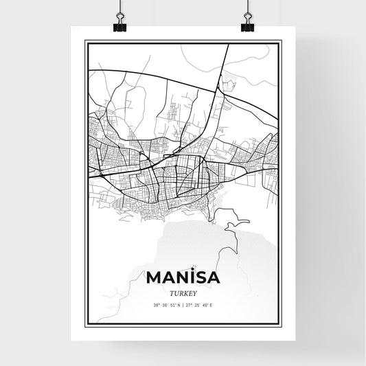 Manisa Turkey - Premium City Map Poster