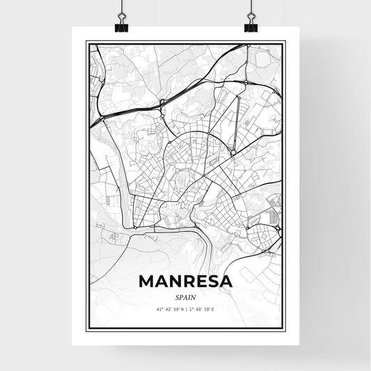 Manresa Spain - Premium City Map Poster