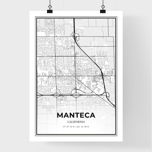 Manteca California - Premium City Map Poster