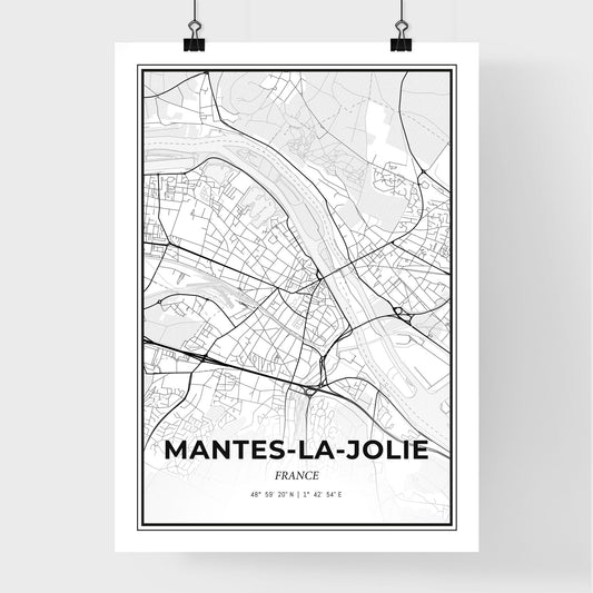 Mantes-la-Jolie France - Premium City Map Poster