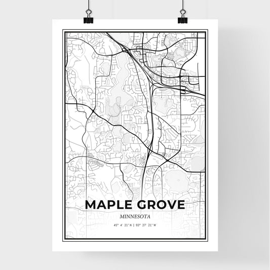 Maple Grove Minnesota - Premium City Map Poster