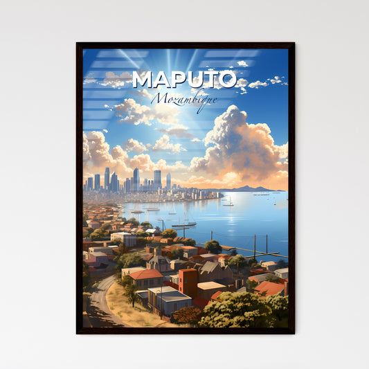 Artistic Depiction of Maputo Mozambique Skyline with Vibrant Colors on a City by Water Default Title
