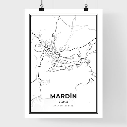 Mardin Turkey - Premium City Map Poster