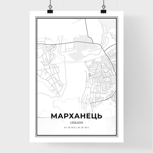 Marhanets Ukraine - Premium City Map Poster