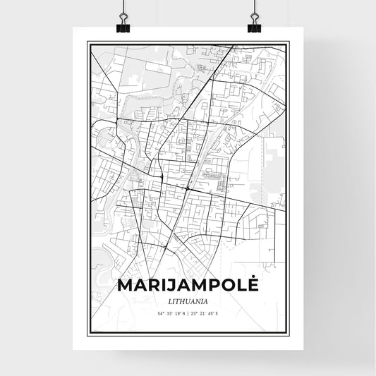 Marijampolė Lithuania - Premium City Map Poster