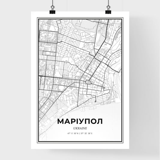 Mariupol Ukraine - Premium City Map Poster