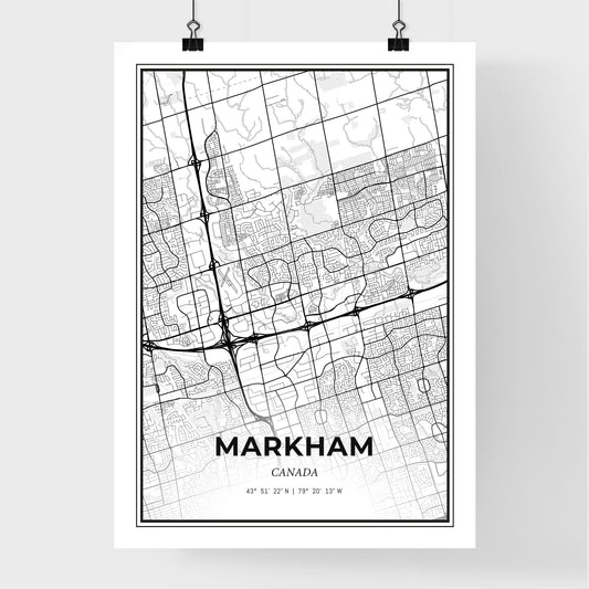 Markham Canada - Premium City Map Poster