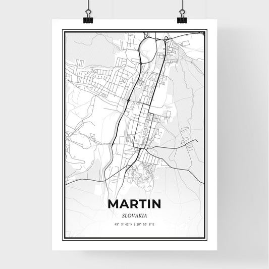 Martin Slovakia - Premium City Map Poster