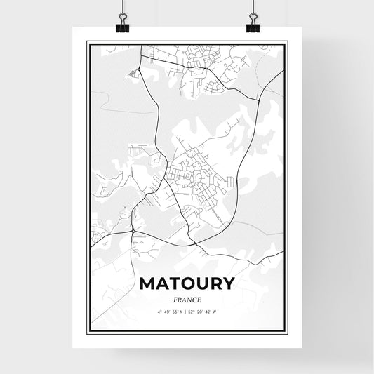 Matoury France - Premium City Map Poster