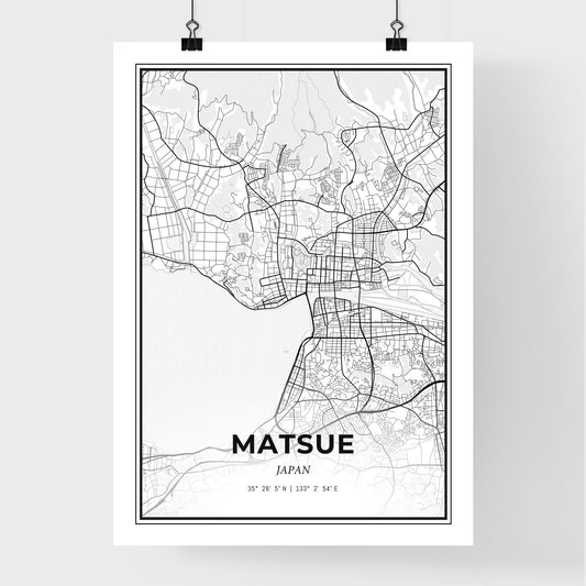 Matsue Japan - Premium City Map Poster