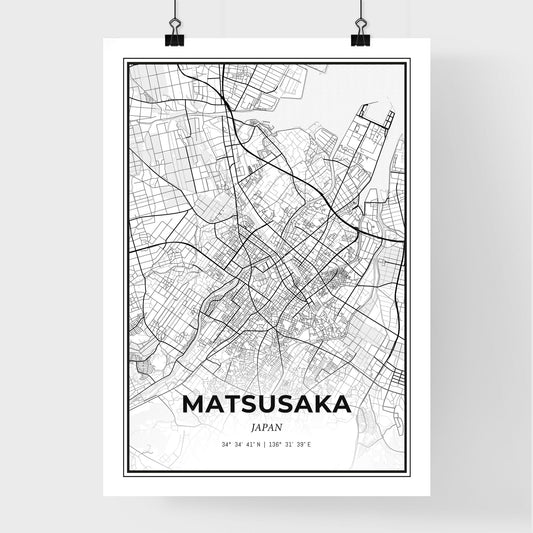 Matsusaka Japan - Premium City Map Poster