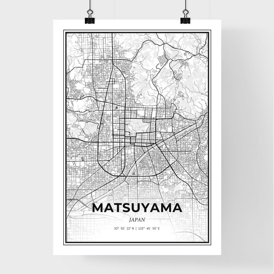 Matsuyama Japan - Premium City Map Poster