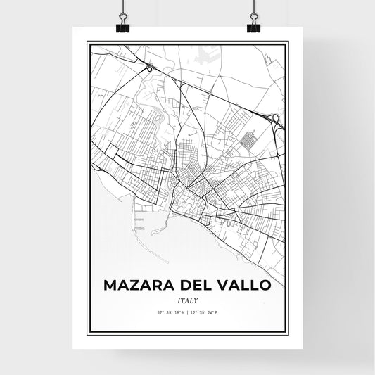 Mazara del Vallo Italy - Premium City Map Poster