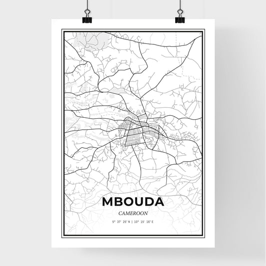 Mbouda Cameroon - Premium City Map Poster