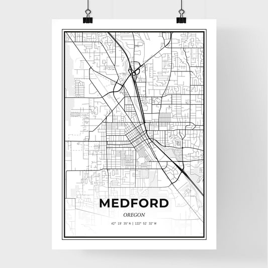 Medford Oregon - Premium City Map Poster