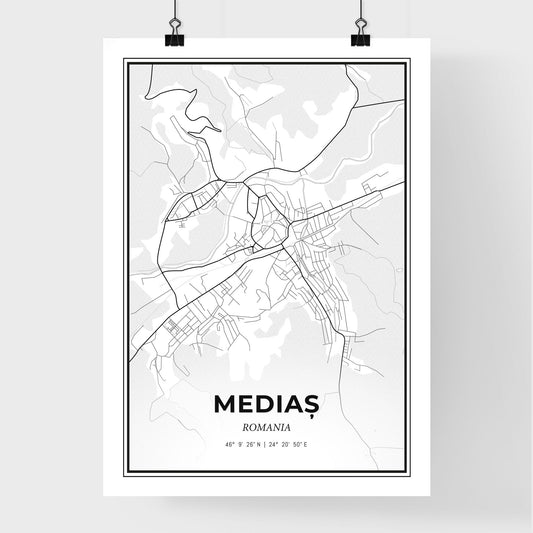 Mediaș Romania - Premium City Map Poster