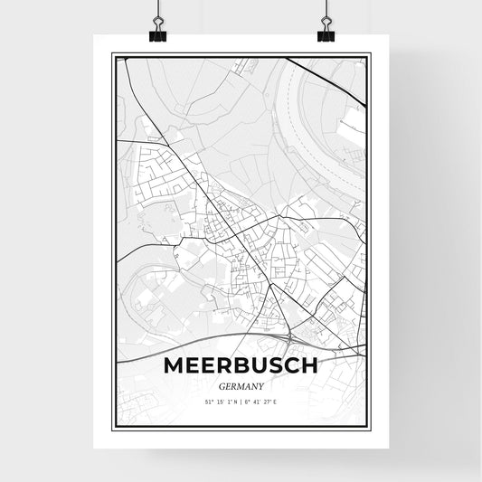 Meerbusch Germany - Premium City Map Poster