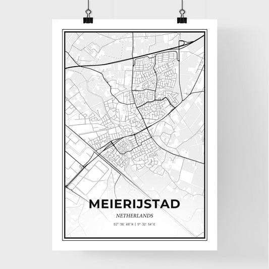 Meierijstad Netherlands - Premium City Map Poster
