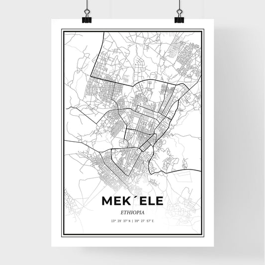 Mek´ele Ethiopia - Premium City Map Poster
