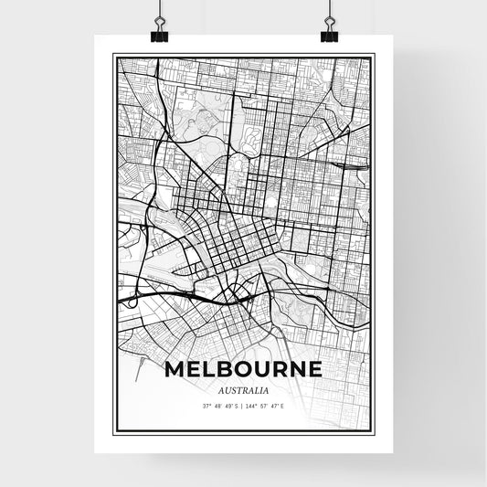 Melbourne Australia - Premium City Map Poster