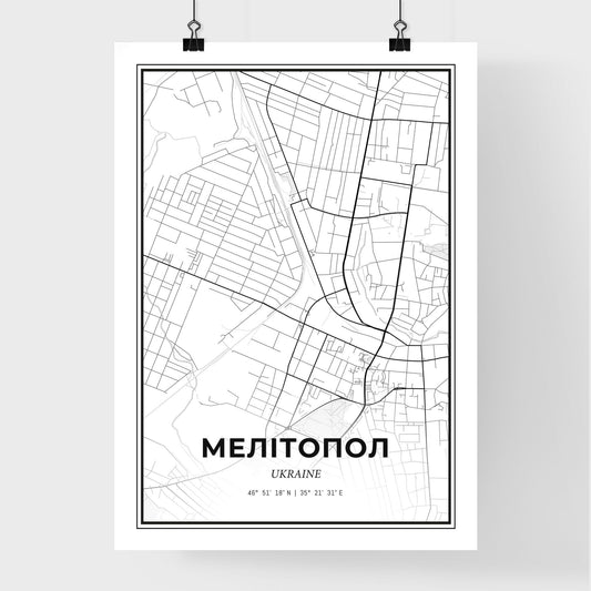 Melitopol Ukraine - Premium City Map Poster