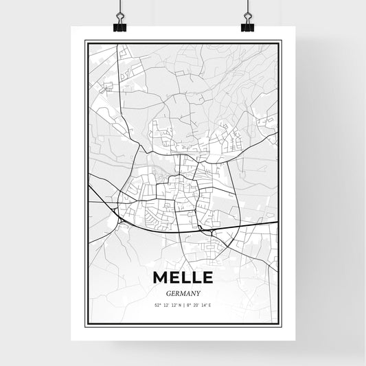 Melle Germany - Premium City Map Poster